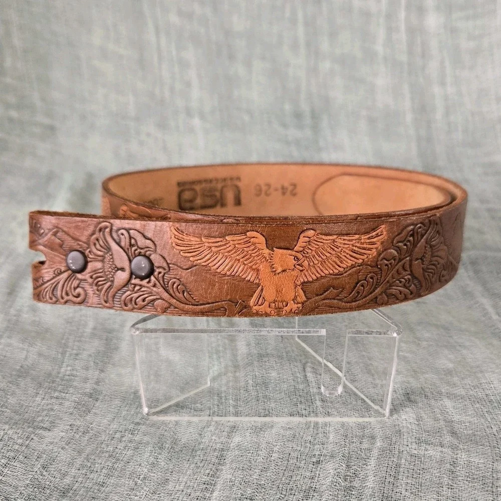 USAccessories Youth Hand Painted Genuine Leather Belt  24